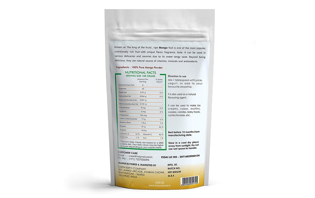 Holy Natural Mango Powder    Pack  100 grams